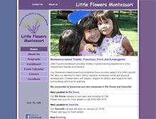 Tablet Screenshot of littleflowersmontessori.com